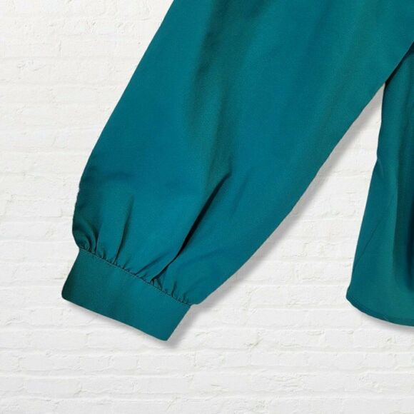 Vintage Justine Todd Tuxedo Blouse Green Size 12 - Picture 7 of 8